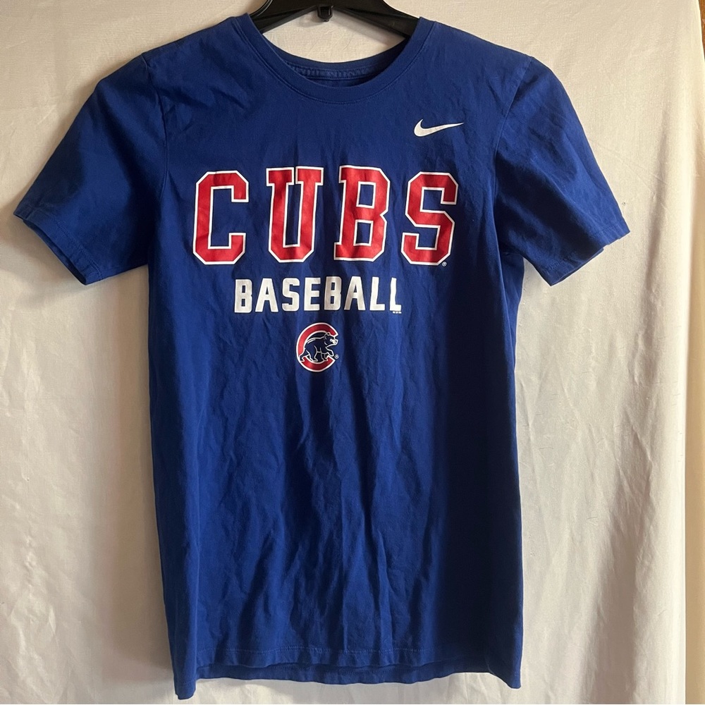 Nike Tee Chicago Cubs baseball Short Sleeve Blue t shirt size small